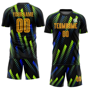 Service OEM, maillot de football respirant à logo frontal, manches courtes, uniforme d'entraînement, 100% polyester, vêtements de sport à séchage rapide - Product Image 6