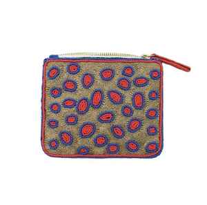 Monedero de cuentas rosas hecho en India, con diseño de lágrima, bolsa con cremallera de cuentas de vidrio, cartera para mujer, monedero pequeño, tarjetero cosmético. - Product Image 6