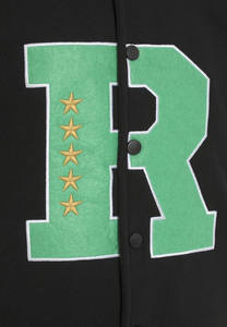 Veste de baseball unisexe respirante pour l'automne avec logo personnalisé, broderies chenille et patchs - Product Image 2