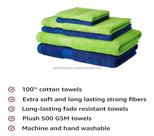 Toallas de Baño de Algodón de 6 Piezas con Logotipo Personalizado – 500 GSM Absorbentes y Transpirables – Proveedor Mayorista - Product Image 2