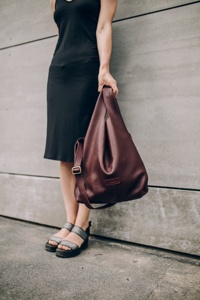 Sac fourre-tout vintage en cuir véritable pour femme, personnalisable, de marque célèbre, LTB-0108 - Product Image 3