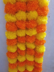 Guirnalda Decorativa de Flores Artificiales de Caléndula para Fiestas, Bodas, Diwali, Mehndi, Pooja, Festivales, Decoración de Pasillos y Oficinas - Product Image 4