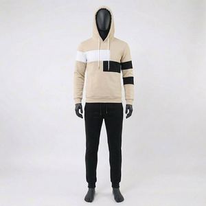 Ensemble de survêtement décontracté en molleton uni pour homme, chaud et confortable, avec sweat à capuche et pantalon de jogging, deux pièces assorties pour l'automne - Product Image 1