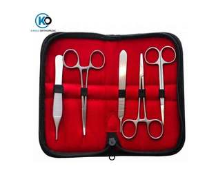 Kit de pratique de suture chirurgicale pour étudiants en médecine, ensemble d'enseignement des premiers secours, kit chirurgical d'urgence réutilisable en acier de haute qualité - Product Image 3