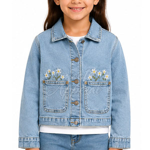 Veste en jean en coton pour enfants, mode hiver, pour garçons et filles, design élégant, respirante, légère, pour l'école, les activités de plein air et les tenues décontractées - Product Image 2