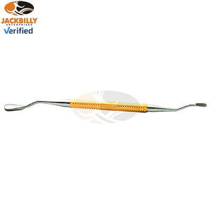 Râpe à os dentaire double extrémité avec manche doré et lame aiguisée – Instrument orthodontique manuel pour grossistes – Râpe à os chirurgicale - Product Image 2