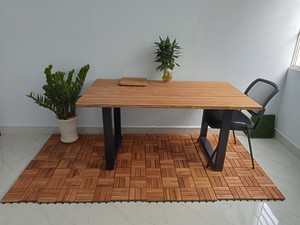 Baldosas de Madera de Acacia Modernas, Resistentes al Agua, con Acabado Cepillado, 300x300mm, con Veteado de Madera, para Uso en Exteriores, Jardín, Terraza, Patio Trasero - Product Image 3