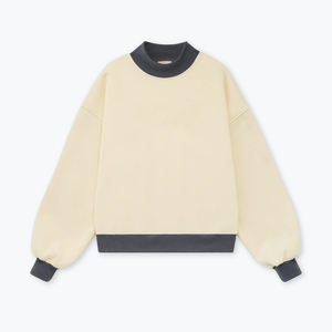 Women's Wholesale Oversized Crew Neck Printed Pullover Sweatshirt-Polyester/Cotton Fleece Winter Long Sleeve Front/<b>Back</b> Logo - Product Image 1