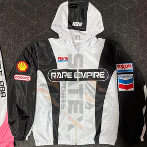 Manufacturer Custom Men Lightweight Waterproof Windproof Nylon <b>Zip</b> <b>Up</b> Jackets Hoodies Nylon Windbreaker Jackets - Product Image 1