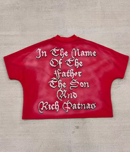 Nueva Camiseta Oversize Personalizable para Hombre, Venta al por Mayor, Camisetas Lisas para Impresión, Camisetas de Algodón con Estampado Personalizado Estilo Urbano - Product Image 4