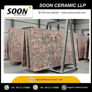Dalles de granit naturel poli de qualité export indienne, couleur beige foncé, modernes, grandes, écologiques et durables, pour escaliers, cheminées et éviers - Product Image 2
