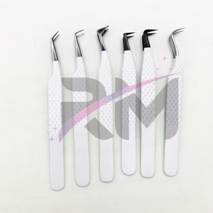 RMI แหนบขนตาสแตนเลสแบบปลายแหลมสีดำถึงสีขาว - Product Image 1