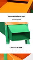 Décortiqueuse et égreneuse de maïs électrique automatique XH pour usage domestique, 220V, capacité 1000-2500kg/h, garantie 1 an