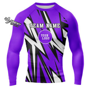 Camisetas de Compresión con Logotipo Personalizado, Sublimadas, Transpirables, Ecológicas, Antibacterianas, de Spandex/Poliéster - Product Image 6
