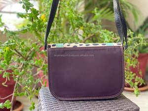 Sac à bandoulière en cuir recyclé de Style occidental pour femmes, sac à main en fourrure à imprimé Animal pour femmes - Product Image 4