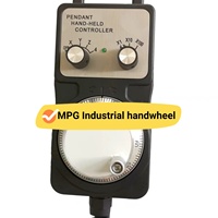 Generador de Pulsos Manual Precableado MPG con Volante de PVC de Alta Eficiencia, Voltaje Nominal 220V, Conector Circular para Torno CNC