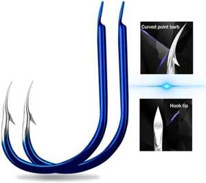 High Strength Stainless Steel 45 Degree Fishing Treble <b>Hooks</b> for Frog Bait Bass Trout River Saltwater Fishing - Product Image 5