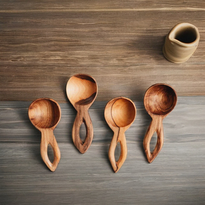 Solid Wood Kitchen Scoop Ladle 15ml Multipurpose Tablespoon for Serving <b>Soup</b> Cooking Bath Salt Canisters Flour Use - Product Image 5