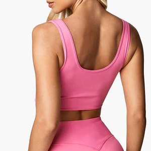 Sujetador Deportivo para Mujer Talla Grande con Tirantes Ajustables, Ligero, Acolchado, con Logotipo Frontal, Top Deportivo Adecuado para Entrenamiento, Gimnasio y Uso Casual - Product Image 2