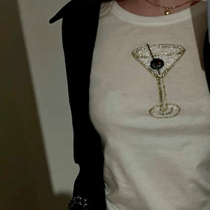 Camiseta sin mangas de moda con bordado de cuentas de semillas, elegante y de gran venta, personalizable en color blanco. - Product Image 2