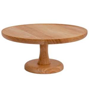 Support à gâteau rond en bois de manguier, plateau à gâteau sur piédestal, présentoir à desserts fait main pour mariage, fête, maison, artisanat en bois - Product Image 5