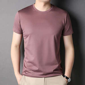 เสื้อยืดแขนสั้นคอกลมทรงเข้ารูปพิมพ์ลายสก็อตสีพื้นสำหรับผู้ชาย สกรีนโลโก้แบรนด์ตามสั่ง ขายส่งสำหรับใส่ลำลอง - Product Image 1