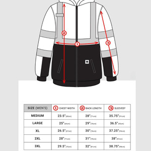 Custom Logo Reflector Zip-Up Breathable Hi-Vis <b>Softshell</b> Viz Waterproof Workwear <b>Jacket</b> Wholesale Price - Product Image 4