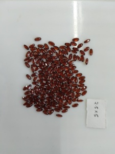 โกเมนสีแดงธรรมชาติ 5x2.5 มม. รูปทรงวงรี คุณภาพดีที่สุด พลอยหลวมสำหรับทำเครื่องประดับ - Product Image 5