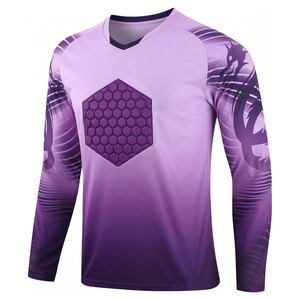 Camiseta de Portero de Fútbol Personalizada con Transferencia de Calor, 100% Poliéster, Transpirable, de Secado Rápido, Cuello en V, Ropa Deportiva para Hombre - Product Image 1