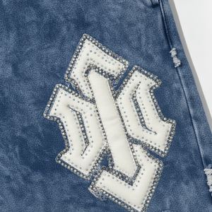 Shorts pour homme en jersey uni 100% coton, taille haute, respirants, avec taille élastique et logo sur le devant - Product Image 2