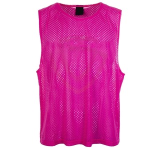 Chaleco Deportivo de Malla Rosa sin Mangas, Cuello Redondo, Transpirable, Unisex para Adultos, Ropa de Verano - Product Image 1