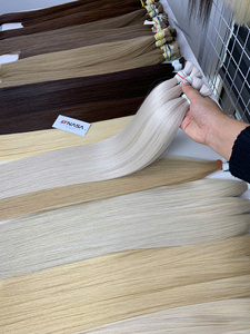 Extensiones de cabello humano natural vietnamita Super Double Drawn, precio al por mayor, color oscuro a rubio, 22-30 pulgadas - Product Image 1