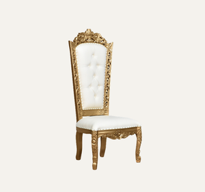 Classic Luxury <b>White</b> Antique Throne <b>Chair</b> Solid Mahogany Wood Durable Living Room Apartment Furniture - Product Image 2