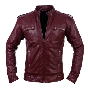 Chaqueta de Motociclista de Cuero Genuino Premium para Hombre, Estilo Slim Fit, a la Moda para Invierno, Resistente al Viento e Impermeable, de Piel de Oveja - Product Image 4