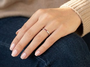 Falak Gems Wholesale Fine Jewelry Vintage Ladies Round Cut <b>925</b> Sterling <b>Silver</b> <b>Ring</b> with Natural Ruby Gemstone for Wedding Gift - Product Image 4