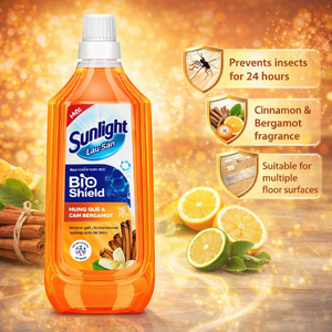 Sunlight Bioshield <b>floor</b> cleaner cinnamon and orange 1kg x 12 Bottles - Product Image 1