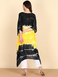 High Quality Designer Rayon <b>Kaftan</b> Tie Dyed <b>Summer</b> Daily Wear Regular Fit Washable Three Quarter Sleeve Best Price - Product Image 4