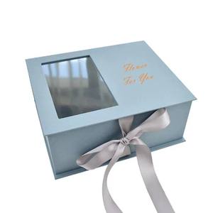 Caja de Regalo Rígida con Tapa Abatible y Diseño de <span class=keywords><strong>Libro</strong></span>, Personalizada con Flores, Cierre de Listón y Estampado en Dorado, Caja de Embalaje de Lujo para Regalos Florales - Product Image 3
