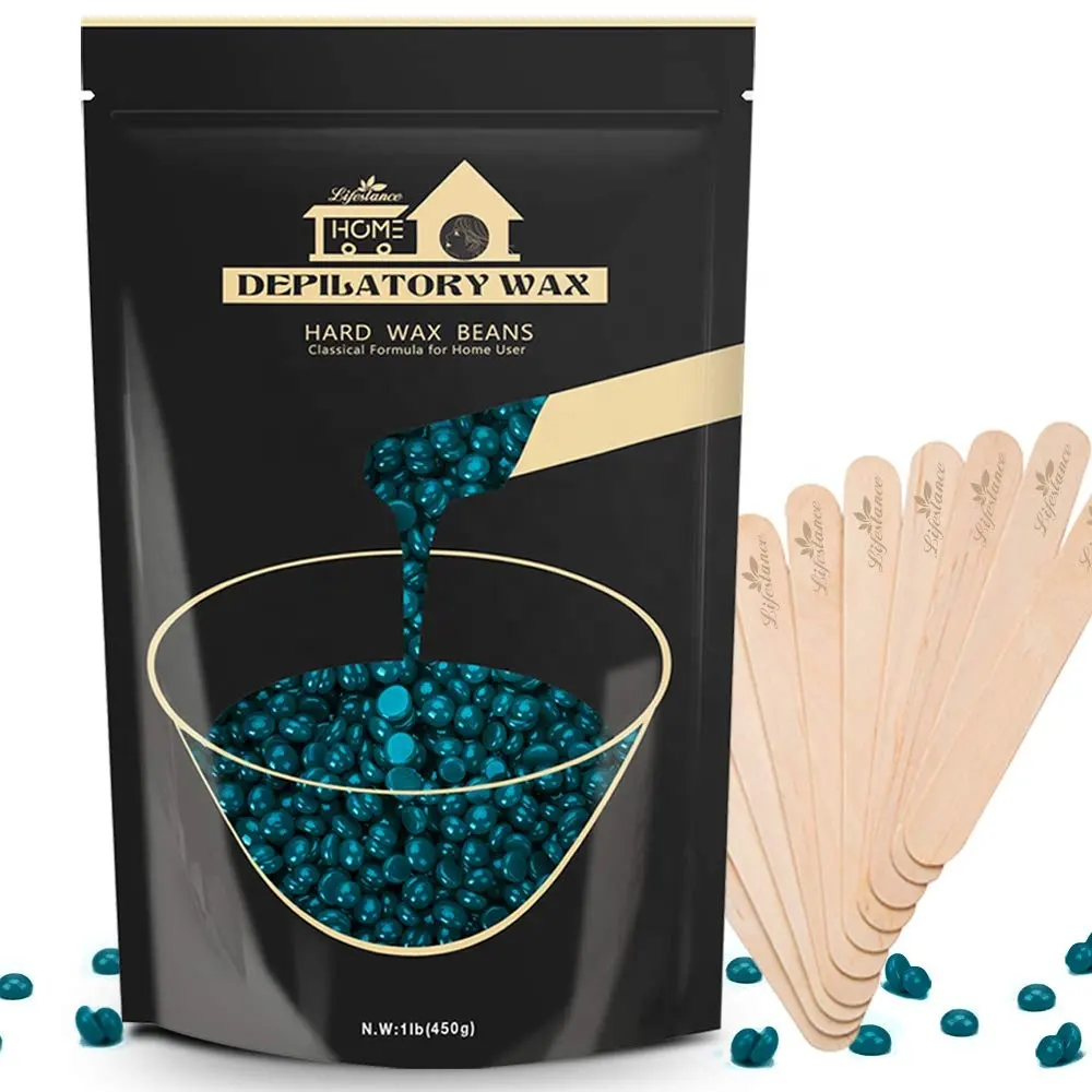 Lifestance professionale perle di cera 500g 10 colori indolore depilazione fagioli di cera dura depilatoria