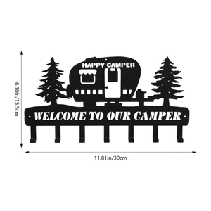 CIFbuy ตะขอแขวนผนังรูปต้นสนสไตล์เรสติกและราวแขวนเสื้อผ้าเหล็กแข็งแรงทนทาน พร้อมที่เก็บกุญแจ สำหรับบริการรับสินค้าที่ Temu - Product Image 6