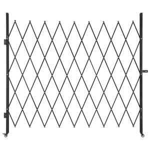 Puerta de Seguridad Plegable Simple con Cerradura, Puerta de Tijera con Ruedas Giratorias de 360 Grados, Barrera Exterior de Acero, Puertas Retráctiles para - Product Image 1