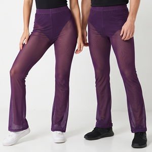 Manufacture See Through Flare <b>Leggings</b> Quick Dry Lightweight Transparent Flare Pants Unisex Fashion Style Sheer <b>Mesh</b> <b>Leggings</b> - Product Image 1