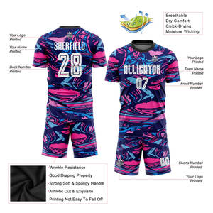 Uniforme de Fútbol Personalizado con Sublimación en Blanco y Rosa, Camiseta Deportiva Transpirable y Ligera para Equipos de Fútbol - Product Image 5