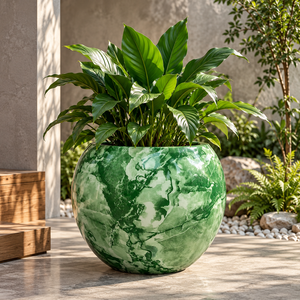 Macetas de Fibra de Vidrio Ligeras para Jardín, Contenedores Redondos para Flores con Colores y Tamaños Personalizados para Paisajismo Interior y Exterior - Product Image 4