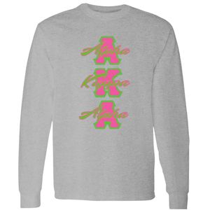 เสื้อสเวตเชิ้ตแขนยาวสีเทาอ่อน คอกลม ทรงลำลอง เสื้อผ้ากีฬาผู้หญิง ปลายแขนจั๊มพ์ ลายพิมพ์แฟชั่น - Product Image 1
