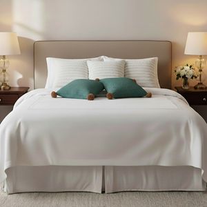 SOGA 5-Piece Decorative Pillow Set Sage Green Ribbed Pillowcase with <b>Pom</b>-<b>Poms</b> and <b>White</b> Textured Design Model D0100X3KDKT - Product Image 4