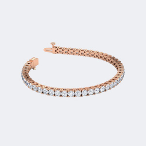 Pulsera de Diamantes de 9.27 CTW, Color D-E-F, Claridad VVS-VS, Corte Brillante Redondo, Oro de 14K, Joyería de Lujo Sostenible Certificada, Regalo - Product Image 5