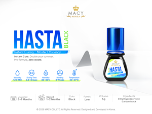 Pegamento para Extensiones de Pestañas MACY BEAUTY KOREA Hasta Black 5g Grado Profesional Duración de 6 Semanas Tiempo de Secado de 0.3s~0.5s Rizado Instantáneo Master - Product Image 3