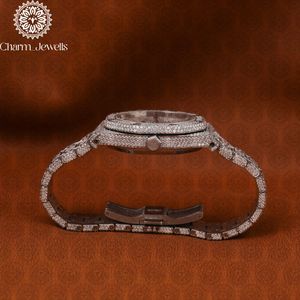 Reloj de Lujo para Hombre Charm_Jewells, de Acero Inoxidable, Movimiento Mecánico, Cierre Oculto con Botón, Correa de 20 mm, Luminoso, Fecha Automática, 40 mm - Product Image 4