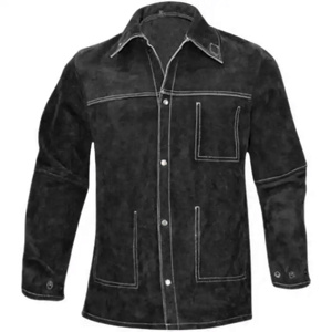 Veste de soudeur en cuir de vachette réfléchissant de haute qualité, résistante, pour travaux lourds, vêtements de sécurité industrielle pour la chaleur - Product Image 5